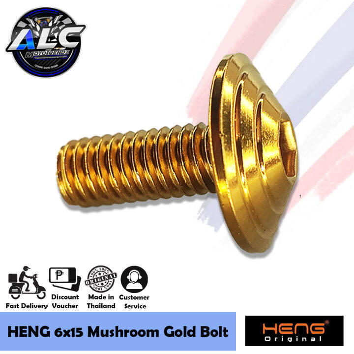 ALC MOTOTRENDZ HENG 6x15 UMBRELLA TYPE GOLD (PER PIECE) Motor Parts