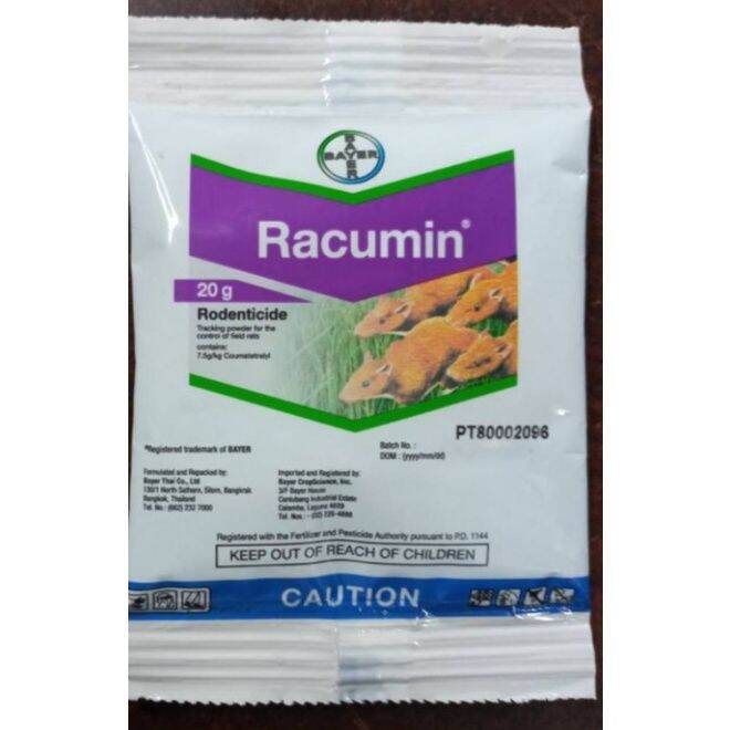 BAYER's RACUMIN 20g Rodenticide / rat killer / rat poison Lazada PH