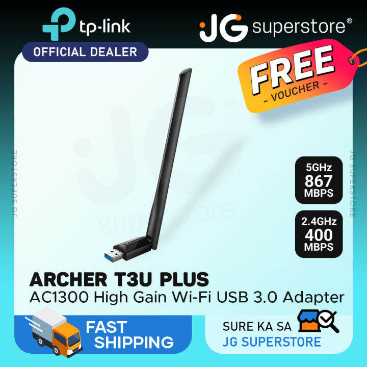 Tp Link Archer T3u Plus Ac1300 High Gain Wireless Dual Band Mu Mimo Usb 30 Adapter With 867mbps 7171