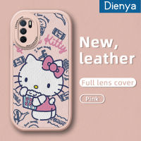 เคส Dienya สำหรับ OPPO เคส A54s A16E A16K A16s A16,เคสโทรศัพท์หนังนิ่มลายการ์ตูนน่ารักเฮลโลแมวดีไซน์ใหม่เคสกล้องกันกระแทกเคสสีอ่อนขอบคลุมทั้งหมด