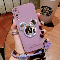 เคสโทรศัพท์สำหรับ Samsung A02 A10 A50 A30 A20 A20S A30S A70กับกระจกและสายคล้องสั้น