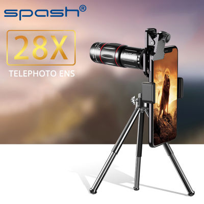 SPASH Phone Lens 28X HD Professional Camera Lens escope Zoom Macro Lens Fish Eye Lente Set with Mini Tripod For All Phone