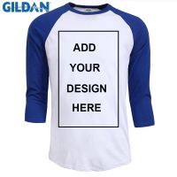 Customized T Shirt Men Design O-Neck T-shirt Mens Casual 100 Cotton 3/4 Sleeve Tshirt Hot Sale Raglan Jersey Shirt Man