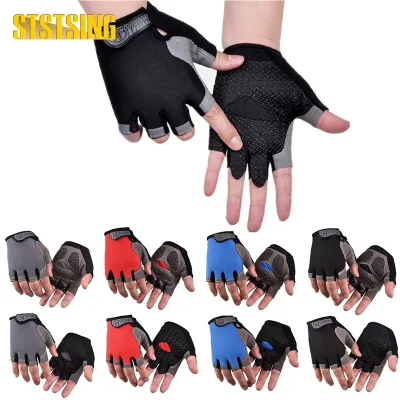 1 Pair Cycling Gloves Fingerless Mountain Bike Gloves Anti-slip Road Motorcycle Gloves for Men/Women Half Finger Guantes