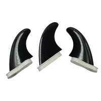 กระดานโต้คลื่น UPSURF FCS 2 Fin วัสดุพลาสติก PF Surf Fin สีดำ Tri-Fin ชุดแท็บคู่2 Fin Surf Board Fin