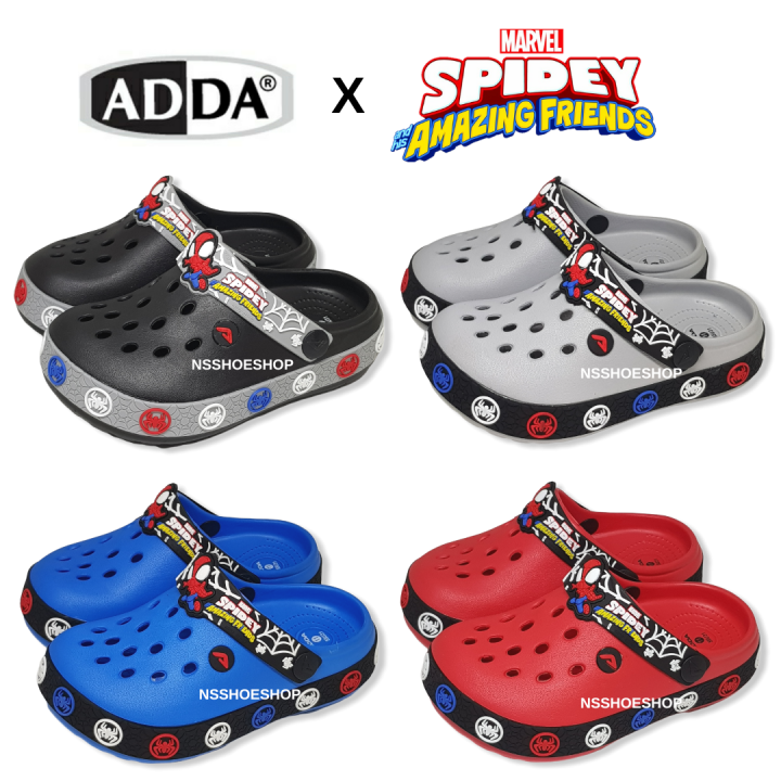 adda-55u31-สไปเดอร์แมน-spider-man-รองเท้าแตะเด็กหัวโต