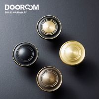 【YD】 Dooroom alças de bronze guarda-roupa armário porta gaveta caixa sapato móveis puxa simples europeu pastoral botões