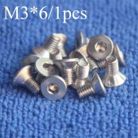 1Pcs M3 * 6หัวแบนสแตนเลส Ss304เครื่อง Countersunk Bolt Fastener Allen Key Head Hex Socket Countersunk Head