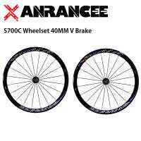 ANRANCEE S700C Wheelset จักรยานถนน40มิลลิเมตร V เบรกล้อชุด1คู่20หลุม Hub สำหรับ8 9 10 11ความเร็วล้ออุปกรณ์จักรยานร้านค้า