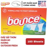 Giấy sấy thơm quần áo Bounce Sheets Outdoor Fresh hộp 160 tờ - Mỹ