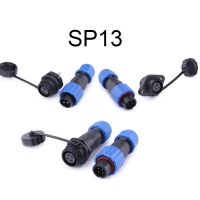 SP13 Waterproof Connector IP68 1/2/3/4/5/6/7/9 Pin Cable Connectors Male/Female Plug And Socket  Nut/Flange/Docking Electrical Connectors