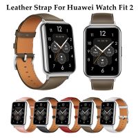 [HOT JUXLLKBKOW 514] สายหนังแท้สำหรับนาฬิกา Huawei Fit 2สายนาฬิกาเปลี่ยนสายรัดข้อมือกีฬาสร้อยข้อมือ Huawei Fit2 Smartwatch อุปกรณ์เสริม