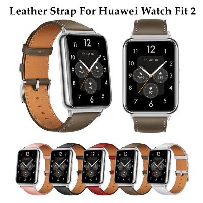 Genuine Leather Strap For Huawei Watch Fit 2 Watchband Replacement Sport Wristband Bracelet Huawei fit2 Smartwatch Accessories