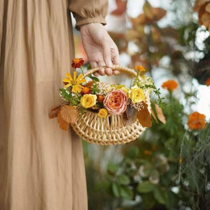 rattan-basket-half-moon-wicker-basket-willow-straw-basket-woven-basket-with-handle-wedding-flower-girl-baskets