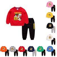 **ใหม่ ชุด** 8 Colors Kids Long Sleeve Cotton Mickey Cartoon Sweater+ Pants Set(Wholesale Available)