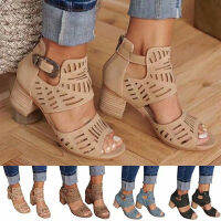 hang qiao shopWoman Fashion Openwork Carved Large Size Ladies Sandals