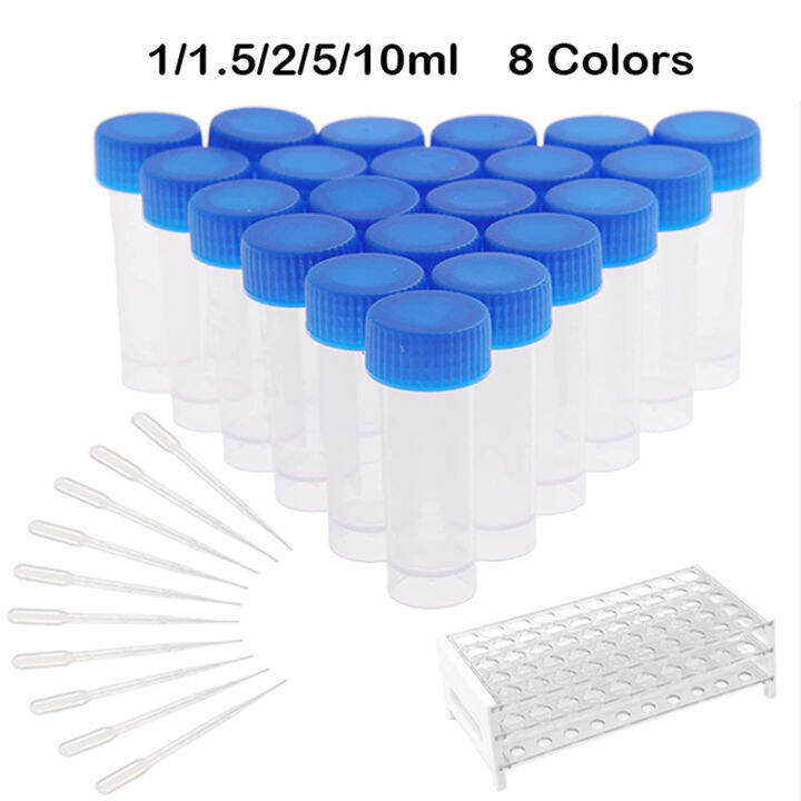 8Colors PlasticTransparent freezer tube Sample Bottle Test Tube Mini