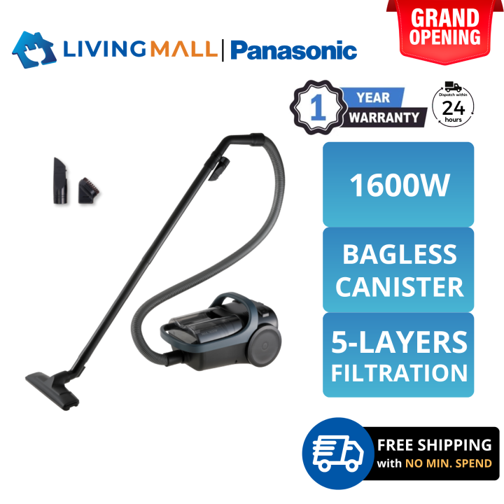 PANASONIC MCCL601 POWERFUL 1600W CYCLONE BAGLESS CANISTER VACUUM