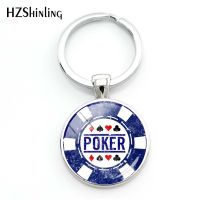 【DT】2020 Fashion Classic Poker Keychain Men Hot Male Glass Cabochon Key Chains Handmade Key Rings Best Gift Car Key Pendant hot