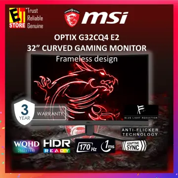 MONITOR CURVO 27 MSI OPTIX G27CQ4 QHD/2K/165HZ/1MS/HDMI