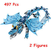 New 2021 Ninja Water Dragon 2 Figures Battle Building Blocks Kit Bricks Classic Movie Model Kids Toys Boys For Children Gift