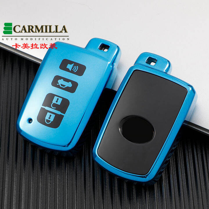 สำหรับ-toyota-altis-camry-harrier-wish-highlander-c-rav4รถ-key-case-tpu-cover-key-shell-พวงกุญแจ