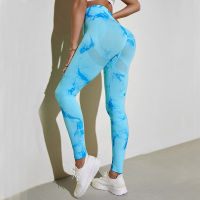 CWNew มัดย้อมที่ไร้รอยต่อ Leggings สำหรับผู้หญิงยิมเสื้อผ้าเสียงขรมก้นโยคะเลคกิ้ง Push Up B Ooty เลคกิ้งยิมถุงน่องกางเกงออกกำลังกาย