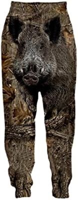 Animal Hunting 3D Printing Harajuku Mens Sweatpants Sportswear Streetwear Ladies Camouflage Trousers Style 02 M