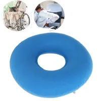 เบาะรองนั่งเป่าลมทรงกลมป้องกันแผลกดทับ Leakproof Wheelchair Stool Chair Cushion