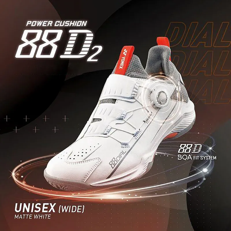 เกี่ยวกับสินค้า Yonex 88D Badminton Shoes For Men Women Training Shoes High Qy Men's Rg Shoes Non-Slip Wear-Resistant Sneakers yonex 88D2 badminton shoes(boa) with box