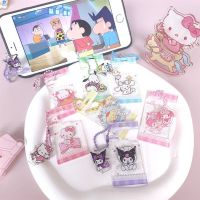 การ์ตูนสร้างสรรค์ขาตั้งโทรศัพท์มือถือแบบพกพาจี้พวงกุญแจอะคริลิก DIY Sanrio Kulomi 【bluey】