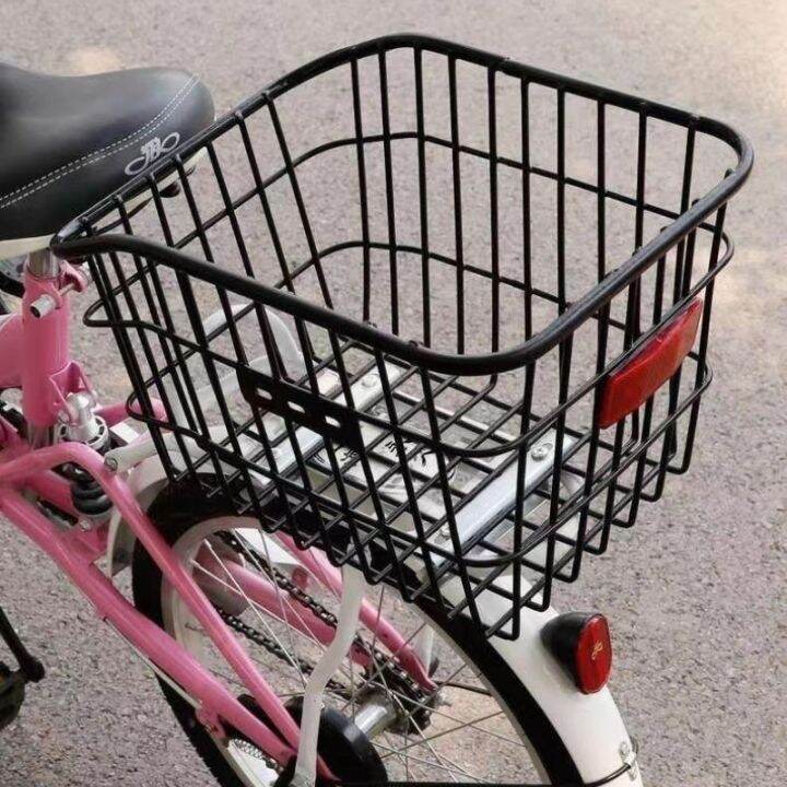 hot-rear-rack-storage-basket-folding-mountain-student-with-and-reflector