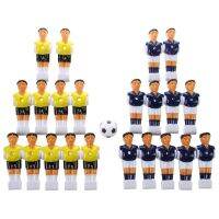 22pcs Foosball Man Table Guys Man Soccer Player Part Yellow Royal Blue with Ball