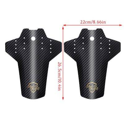 【CW】 2Pcs BikePlastic MountainCarbonPattern Mudguard RoadDirtboard Cycling Removable Parts