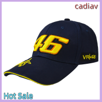 หมวกหมวกแก๊ปแข่งขันคาดเอวสำหรับรถมอเตอร์ไซค์แข่งมอเตอร์ไซค์ GP VR 46 Rossi หมวกเบสบอลปักลาย