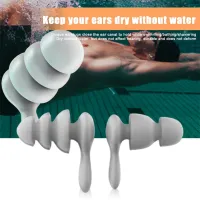 2 Pair Durable Swimming Earplugs Soft Diving Earplugs Ergonomic Diving Earplugs with Storage  Box  Assisted Swimming