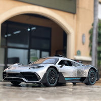 1:24 ONE Alloy Sport Car Model Diecast Metal Scale Collection With Sound Light Vehicles Decoration Toys For Kids