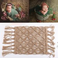 Newborn Photography Prop Weaving Hemp Rope Blanket Posing Backdrop Photography Mat Baby Studio Fotografia Props Photo Accessori