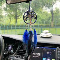 ของแต่งบ้าน จี้ประดับรถ Dream Catcher Car Handmade Feather เครื่องประดับจี้ Dreamcatcher แขวนผนัง Decor-SJK STORE