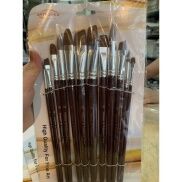 Bộ Bút Vẽ, Bộ Cọ Vẽ Màu Nước Lông Mềm Chất Lượng Cao 12 Cọ