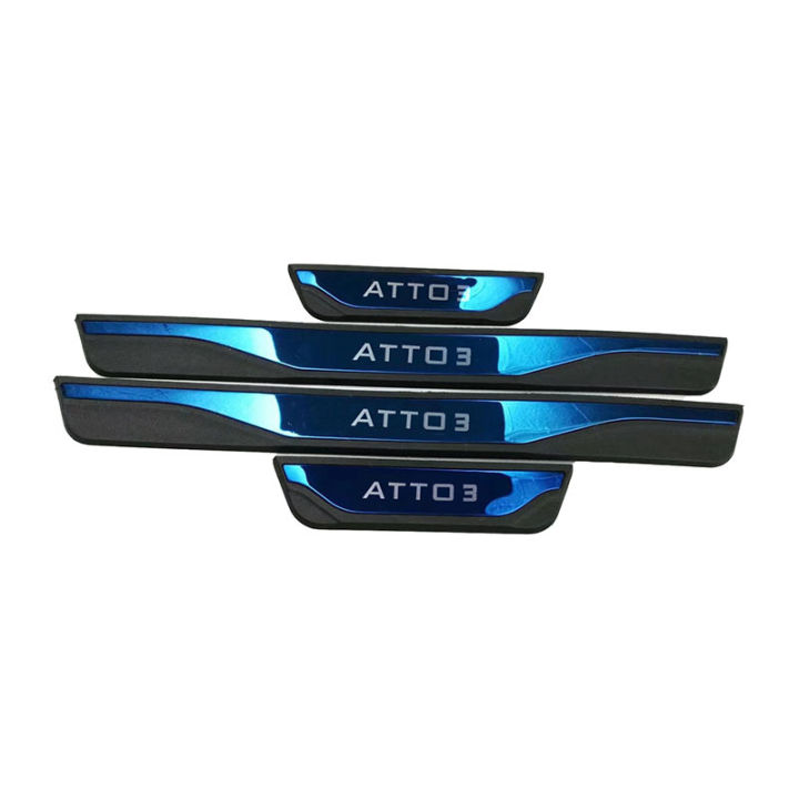 zlwr-byd-atto3-แถบเหยียบธรณีประตูสแตนเลส-byd-atto3-แป้นเหยียบต้อนรับ-แผ่นกันรอยธรณีประตูสแตนเลส-4-ชิ้น