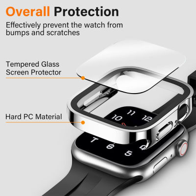 เคสสำหรับ Apple Watch กันน้ำที่ป้องกันหน้าจอ8 7 45มม. 41มม. 44มม. 40มม. อุปกรณ์เสริมกรอบกันกระแทก I Watch 4 5 SE 6