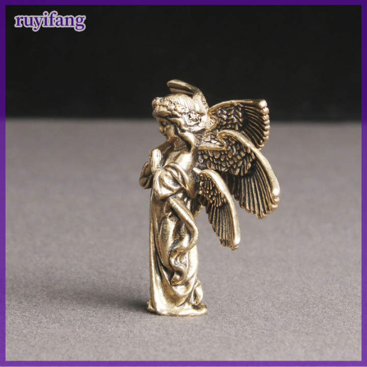 ruyifang-ทองแดงหกปีกเทวดาพระเจ้ารักกามเทพรูปปั้นเครื่องประดับขนาดเล็ก-angel-figurines-ตกแต่งโต๊ะตกแต่งบ้านอุปกรณ์เสริม