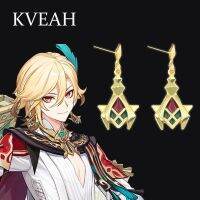 【LZ】☞  Jogo Genshin Impact Sumeru Kaveh Brincos para Mulheres Eardrops Anime Adereços para Cosplay Acessórios Jóias Presentes