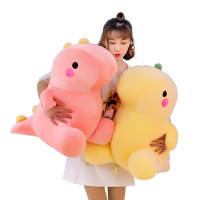 22 ~ 55เซนติเมตรที่มีสีสันไดโนเสาร์ตุ๊กตาตุ๊กตา S Quishy Kawaii สัตว์ปลอบโยน Plushie P Eluche สีเขียวสีชมพูสีเหลือง Dino การ์ตูนของเล่น