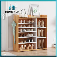 Home Fur ตู้เก็บรองเท้า ชั้นวางเก็บรองเท้า ชั้นวางของอเนกประสงค์ แบบไม้ มีให้เลือก2แบบ