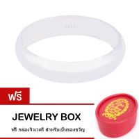 Tips Gallery แหวนเงินแท้ 925 หุ้ม ทองคำขาว18K รุ่น Classic Eternity Timeless ring Design TRS098 พร้อมกล่องโบว์การ์ด