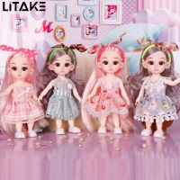 Barbiestyle Princess Doll Fashion Joint Movable DIY Dress Up Doll With Barbiepink Clothes For Girls Birthday Gifts