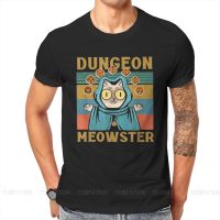 เสื้อผ้าผชเสื้อยืด พิมพ์ลาย DnD Game Dungeon Meowster สไตล์คลาสสิก สําหรับผู้ชาย BYTE WVE8S-5XL  0M2B