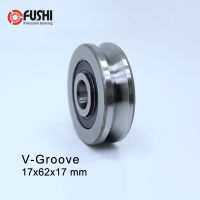 V176217 (2ชิ้น) V Groove Sealed Ball Bearing 17*62*17มม. รอกล้อแบริ่ง Guide Track Rlooer แบริ่ง